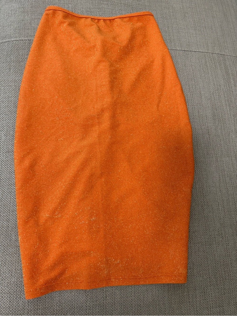 Sparkle Orange Pencil Skirt